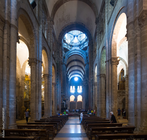 Interior Of Cathedral Of Santiago De Compostela Stock Photo Adobe Stock