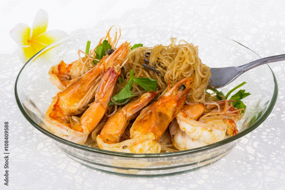 shrimp baked with vermicelli