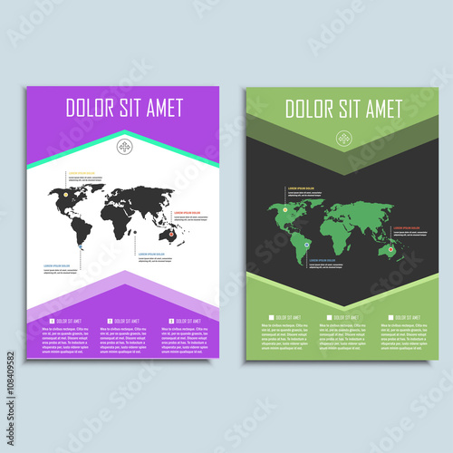 Vector brochures template for presentations, covers, books and business documents