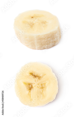 Banana slice isolated