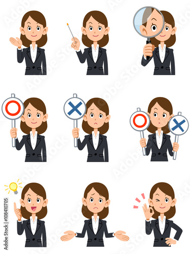 働く女性9種類の仕草と表情
