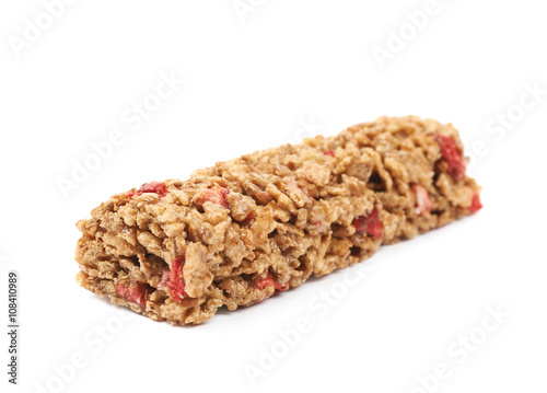 Nutrient chewy grains bar isolated photo