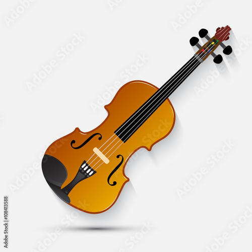 Violin on a white background  vector illustration