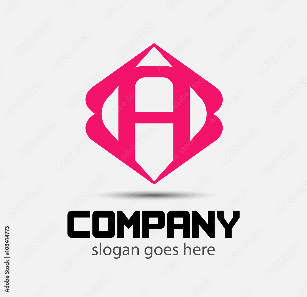 Fototapeta premium letter A logo icons design template elements vector signs 