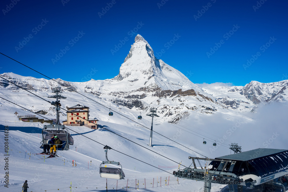 Fototapeta premium ski on Matterhorn Peak