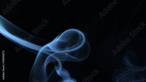 Blue  smoke on a black background, a series of film clips, composition №8, also see other in my portfolio
 photo