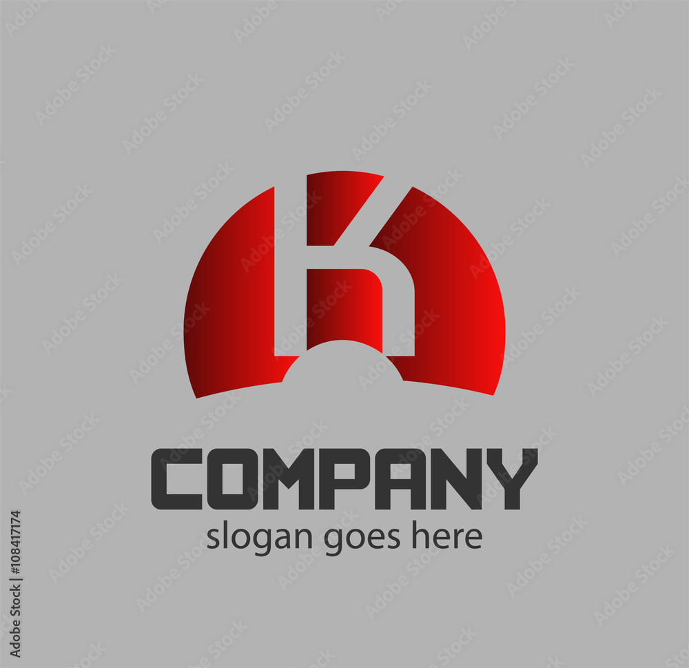 Obraz premium Abstract letter K logo design template 