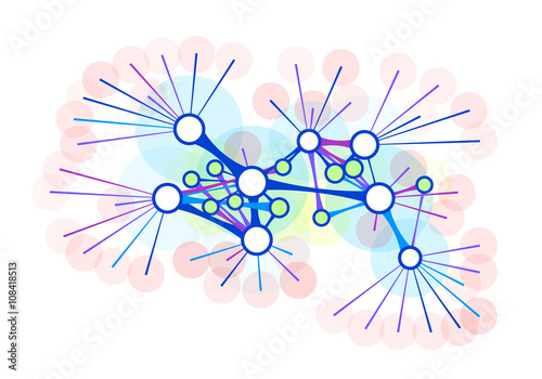 Abstract network of interconnected nodes