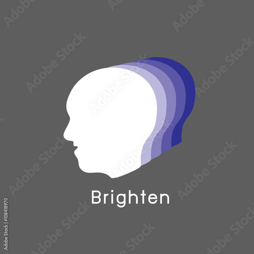 faces logo, Brighten concept, vecter illustration