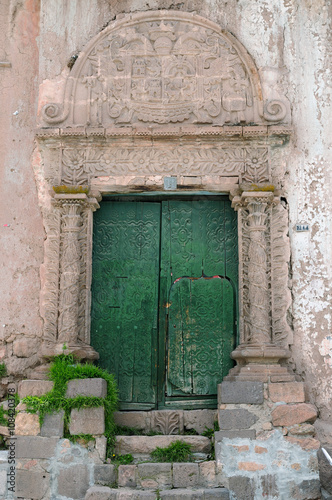 South America, Peru, Colonial building in Chucuito