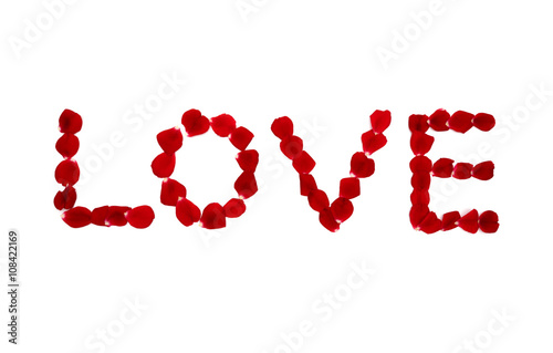 Love mit Rosenblättern