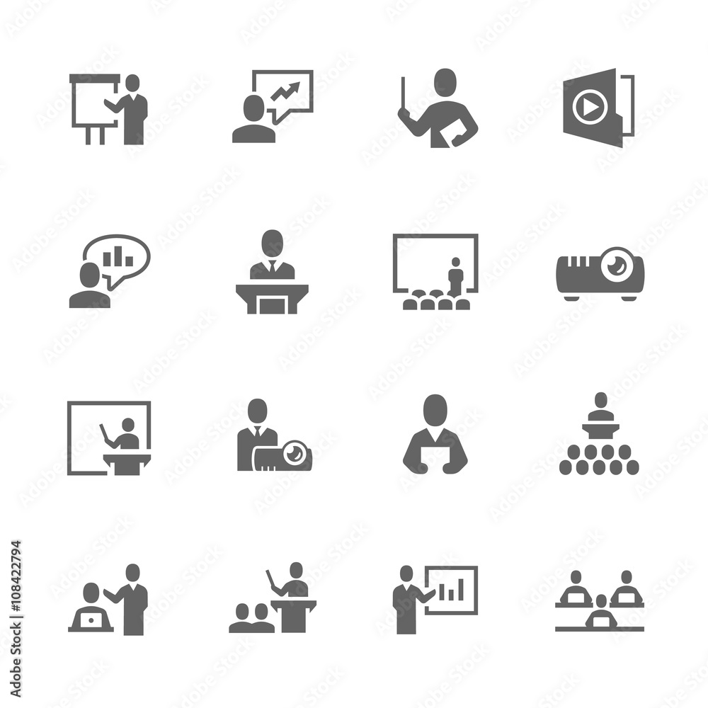 Simple Business Presentation Icons Simple Business Presentation Icons