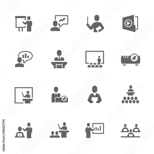 Simple Business Presentation Icons 