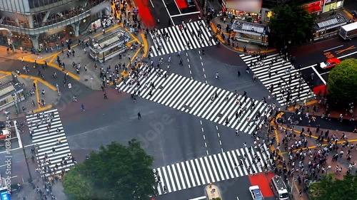 Tokyo's Shibuya pedestrian crossing also known as Shibuya scramble