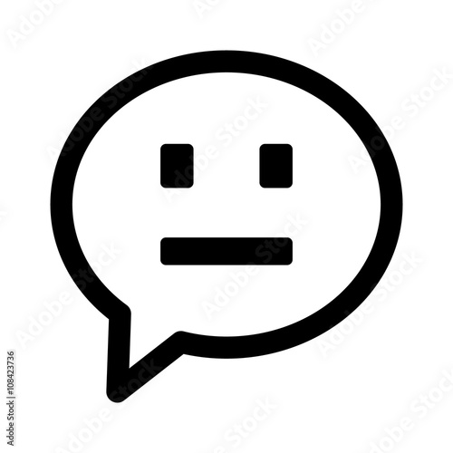 Chatbot / chat bot or chatterbot line art icon for message apps and websites