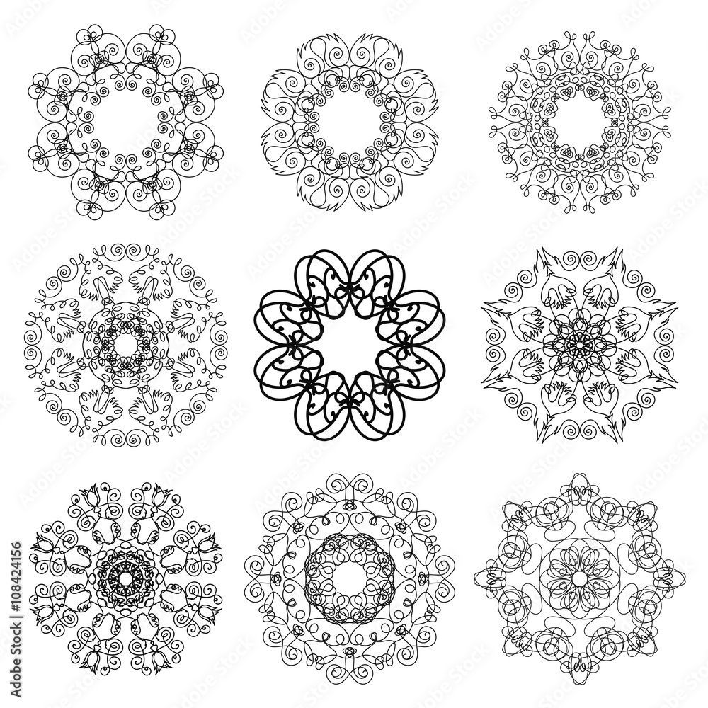 Mandala Isolated. Ethnic Amulet Mandala Isolated. Ethnic Amulet