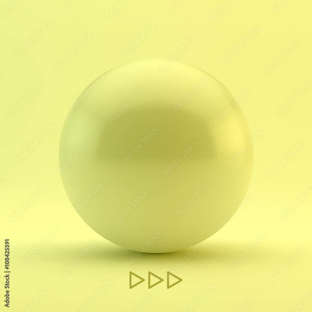 Obraz premium Sphere. 3D vector illustration.