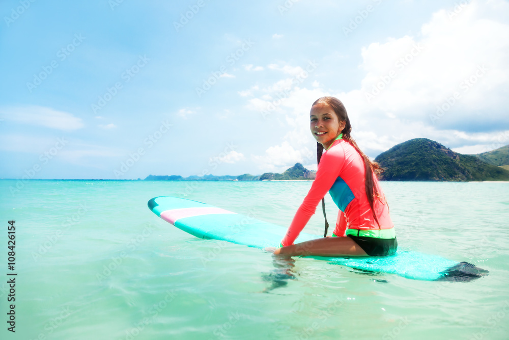 Kid surfing