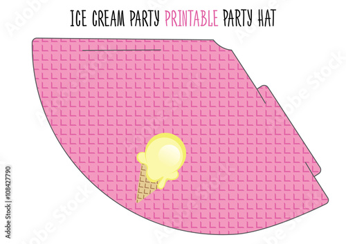 Party hat. Ice cream party