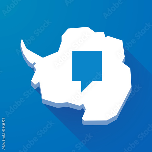 Long shadow map of Antarctica continent with a tooltip