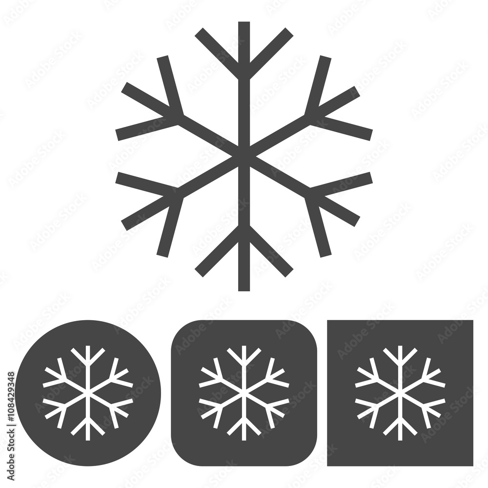 Snowflakes icon - vector icons set Snowflakes icon - vector icons set