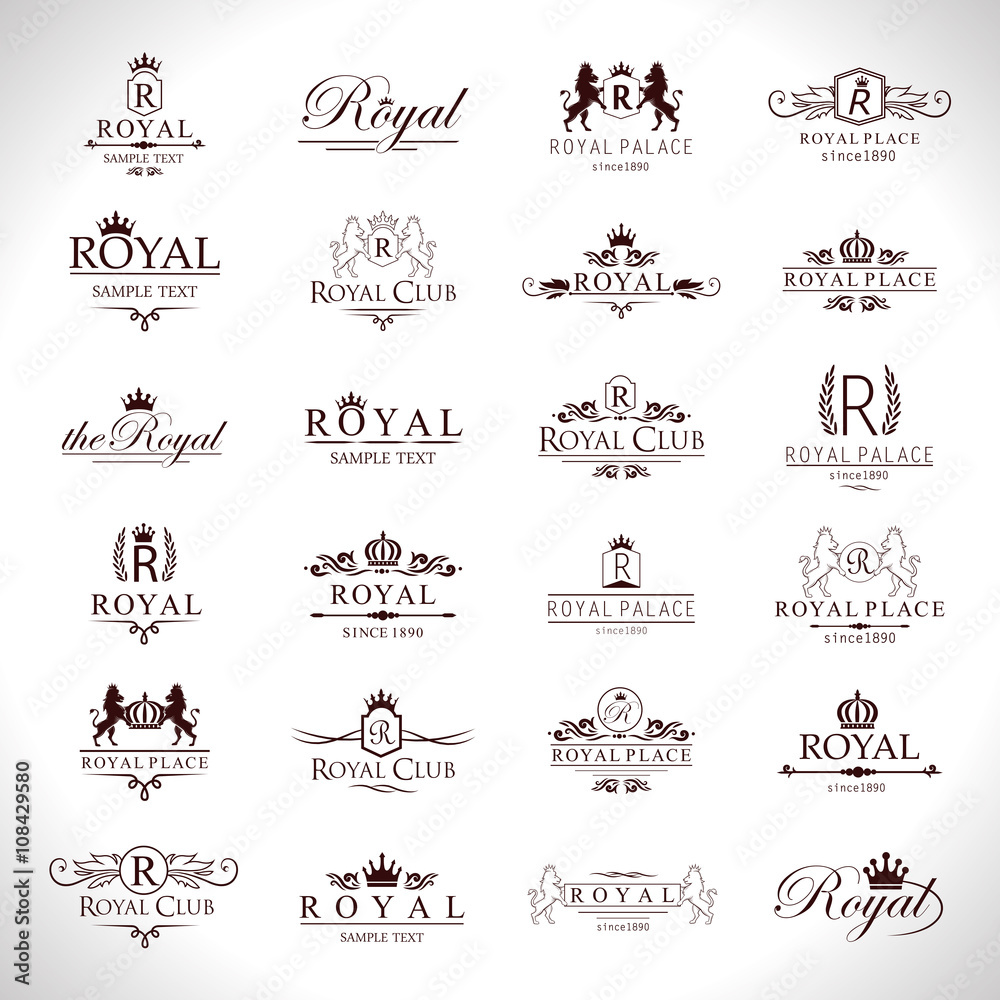 Royal Icons Set-Isolated On Gray Background-Vector Illustration,Graphic Design. Collection Of Royal Icons.Modern Concept, Royal Logotype Royal Icons Set-Isolated On Gray Background-Vector Illustration,Graphic Design. Collection Of Royal Icons.Modern Concept, Royal Logotype