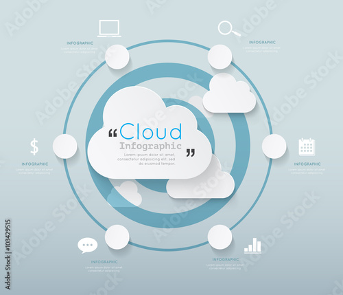 Modern infographic for cloud technology