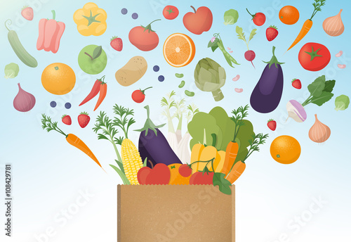 Healthy eating and grocery