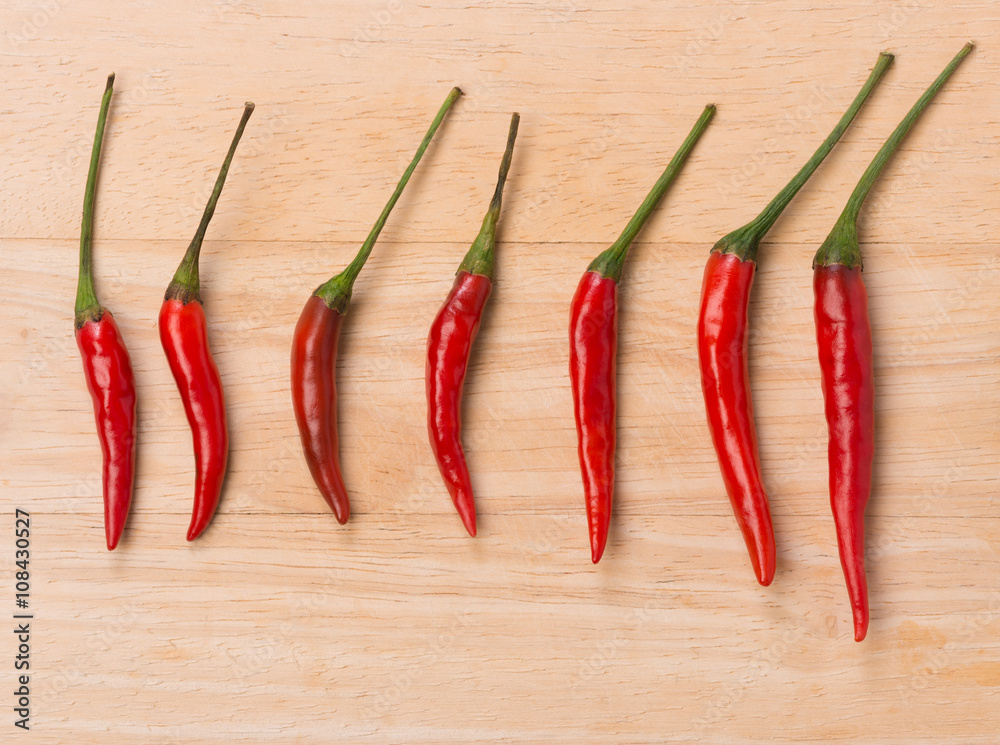 fresh red chilli on wood background fresh red chilli on wood background