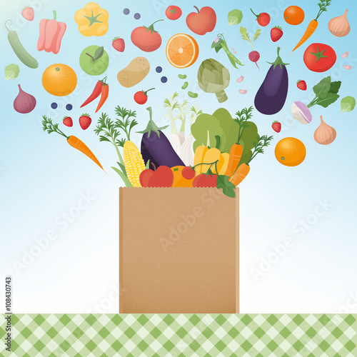 Healthy eating and grocery