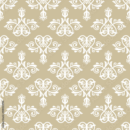 Oriental classic golden ornament. Seamless abstract pattern