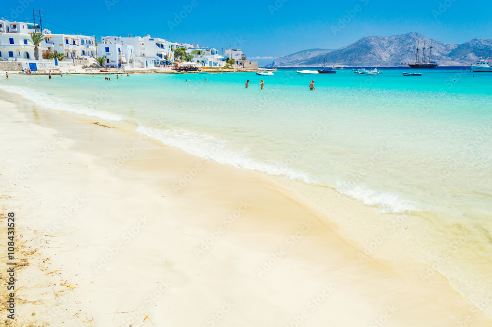 Beach paradise and turquoise waters at Koufonisia, Little Cyclades, off the coast of Naxos, Greece