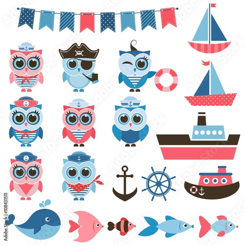 sailor owls, fish and water transport