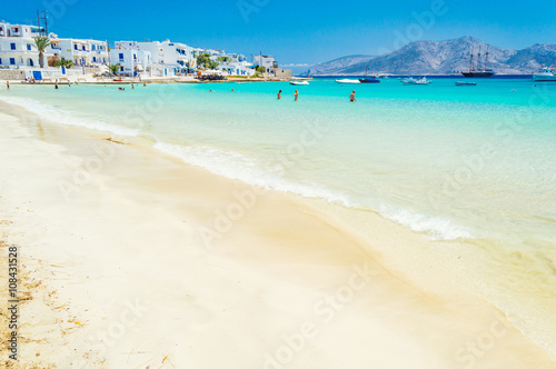Beach paradise and turquoise waters at Koufonisia, Little Cyclades, off the coast of Naxos, Greece