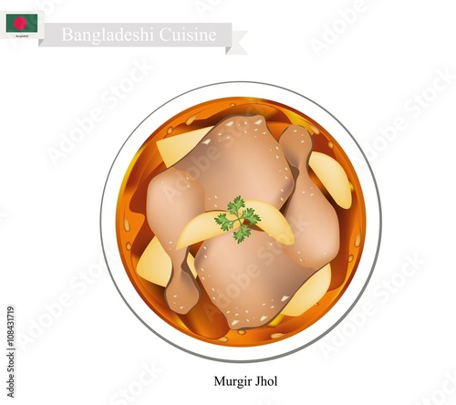 Murgir Jhol or Bangladeshi Chicken Curry Stew
