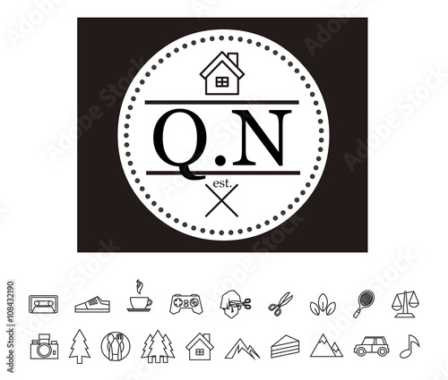 QN Initial Logo for your startup venture