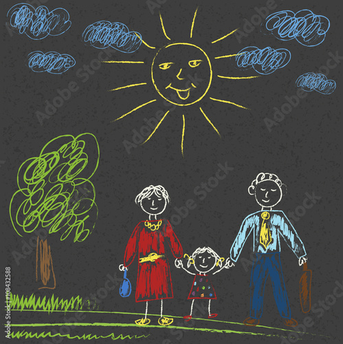 drawing with chalk