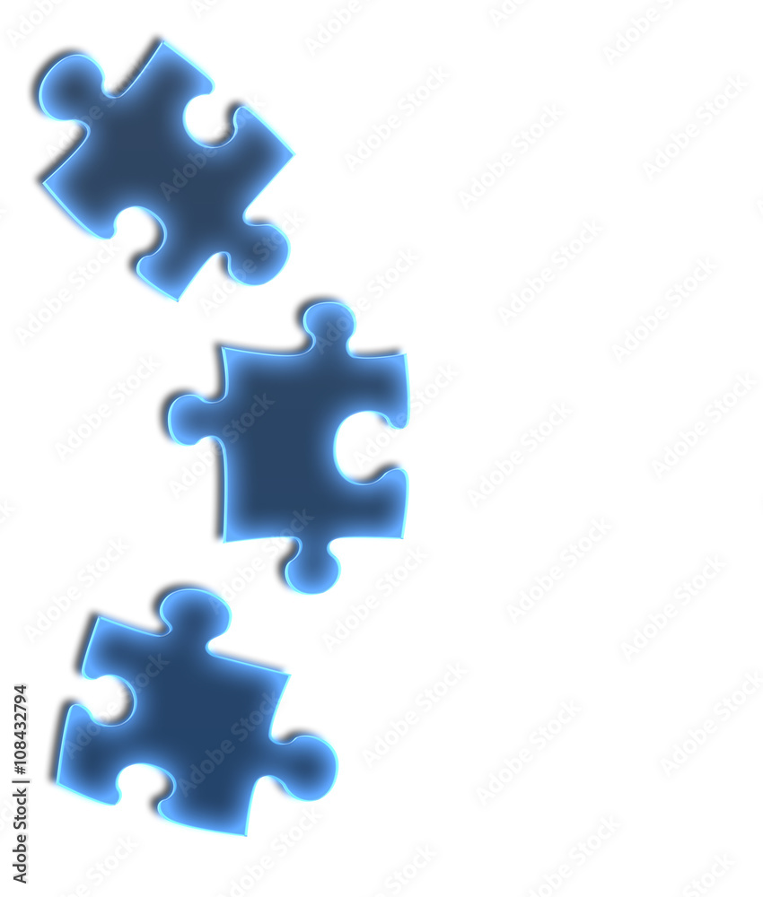 puzzle pieces isolated on white