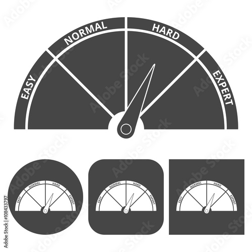 Scale icon hard - vector icons set
