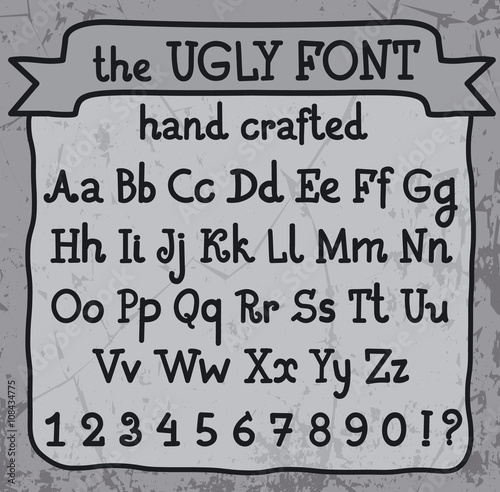 handcrafted ugly font