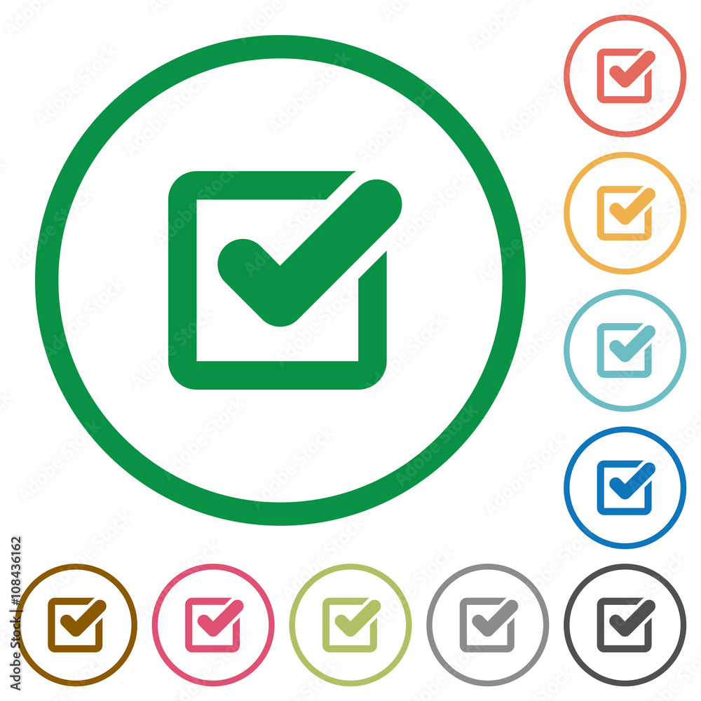 Checkbox outlined flat icons Checkbox outlined flat icons