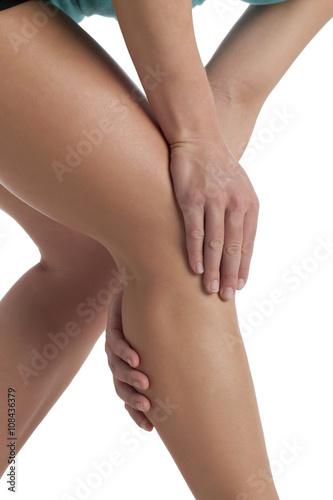 woman leg in calf pain