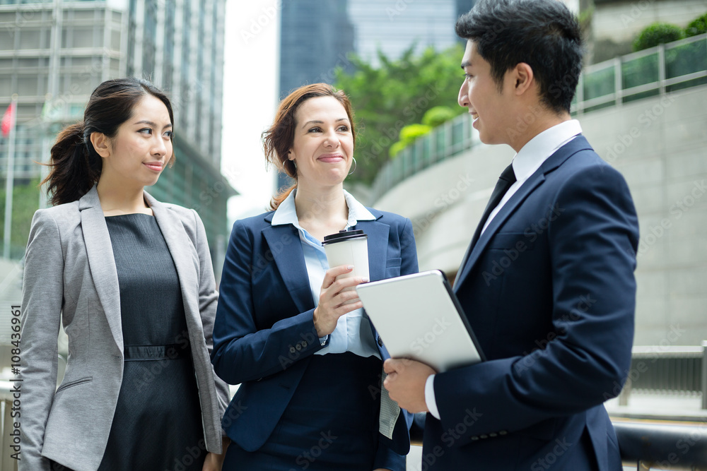 Business people talking to each other Business people talking to each other