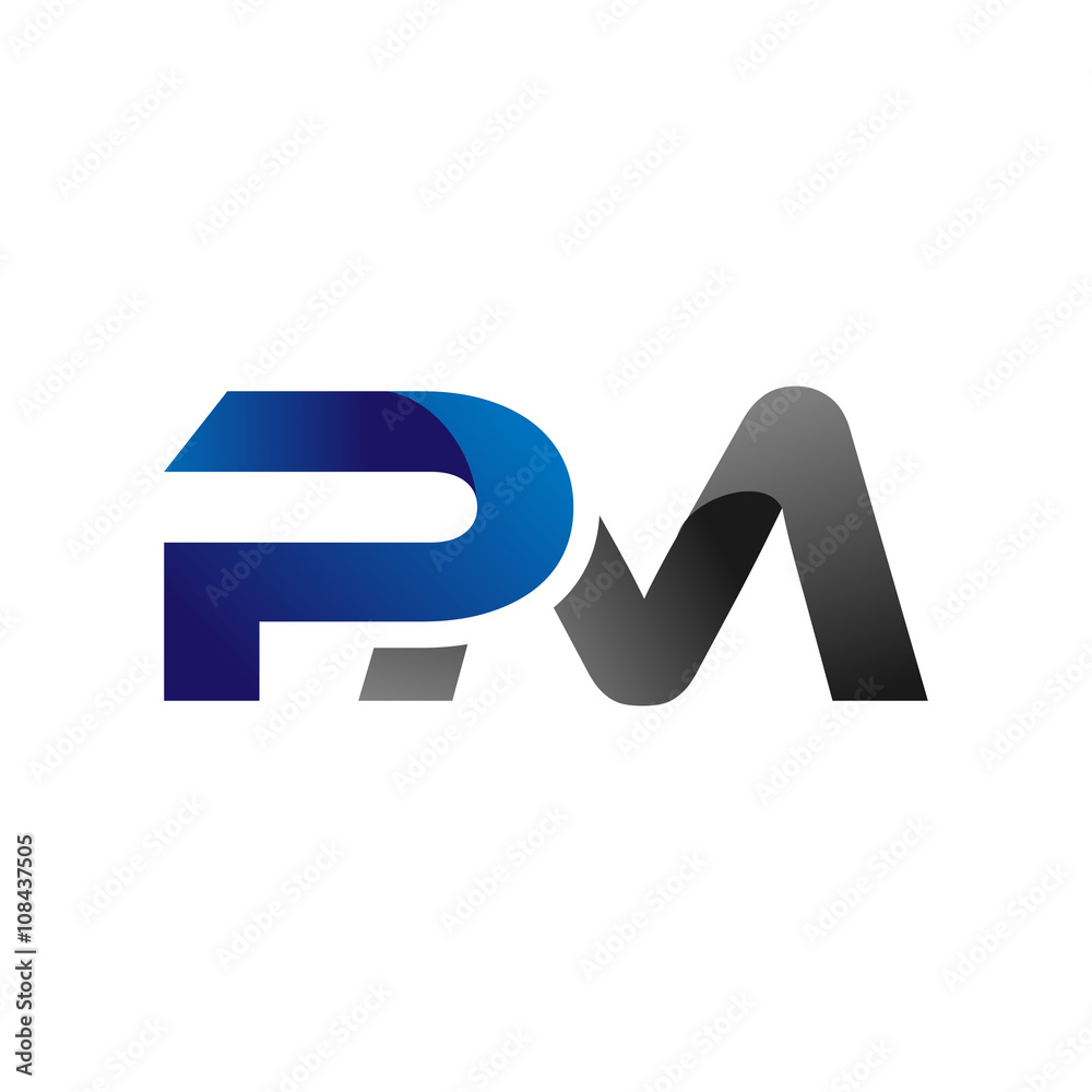 PM Blue Light Logo Monogram Geometric Design Stock Vector - Illustration of  initial, creative: 238749015