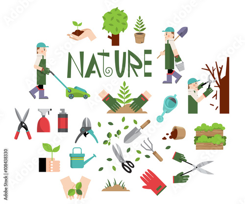 Design element of nature for spring and summer season