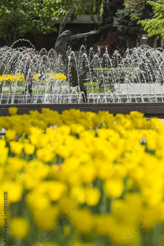 Fountain near Bulgaria's national theatr. photo