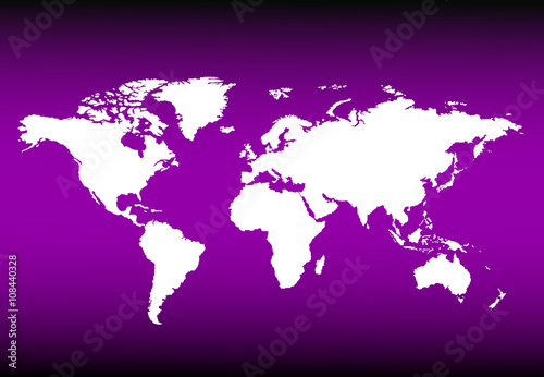 World map countries colorful. Vector illustration.