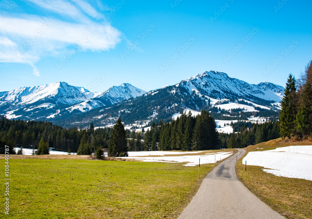 Wonderful mountain road in German Alps Wonderful mountain road in German Alps