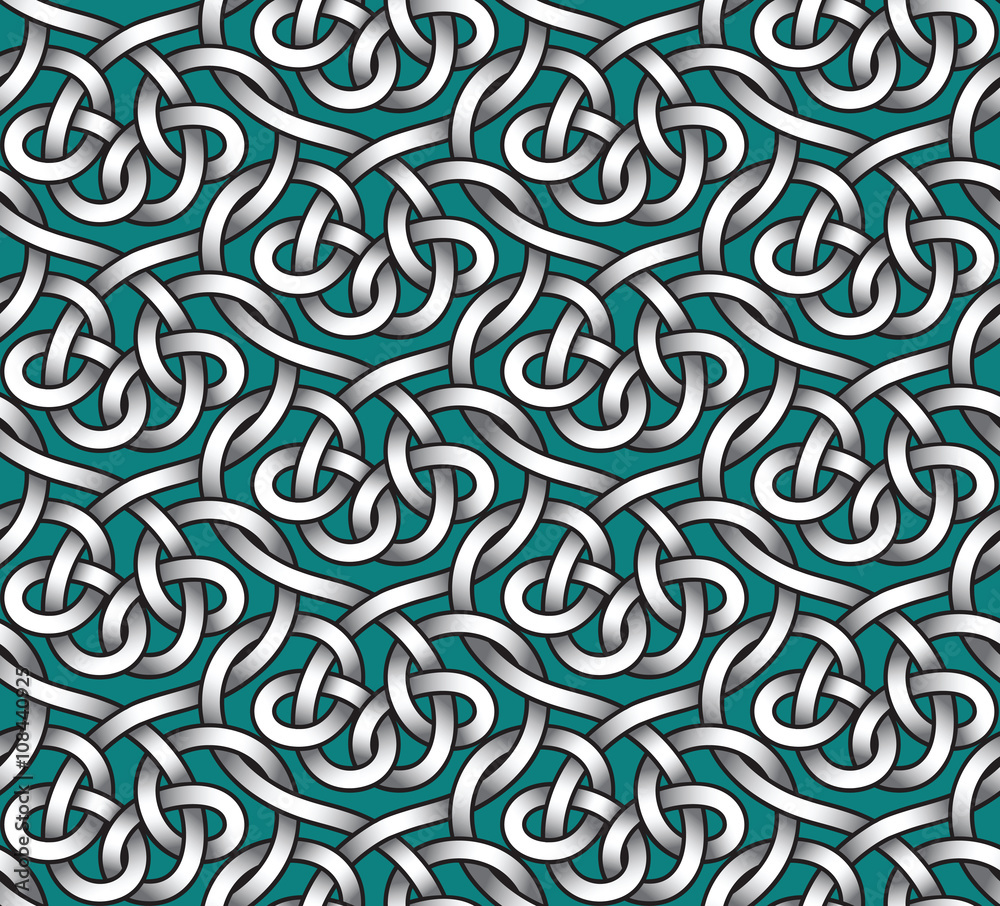 Vector seamless pattern of ribbons