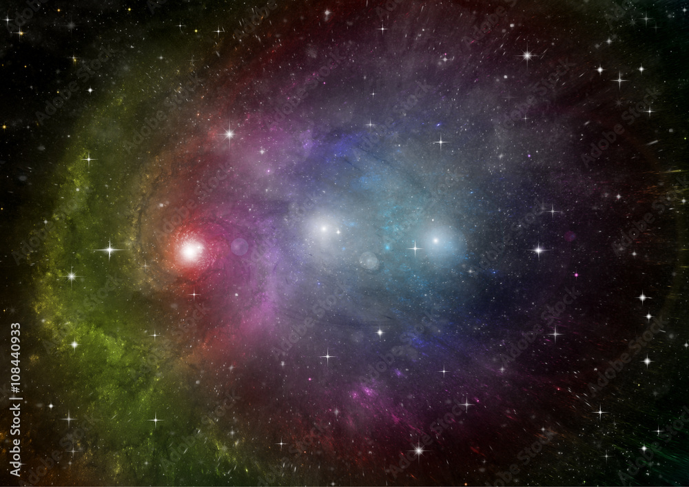 Naklejka premium galaxy in a free space